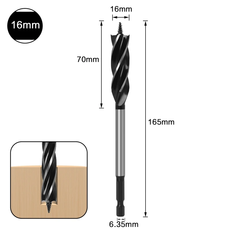 

Big deal Twist Drill Bit Set Wood Fast Cut Auger Carpenter Joiner Tool Drill Bit for Wood Cut Suit for Woodworking