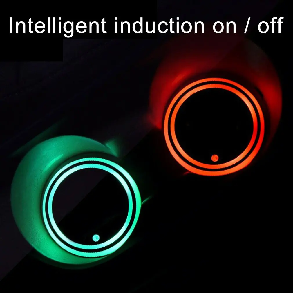 2021 Автомобильный светодиодный Coaster 7 цветов светящаяся RGB светильник коврик с