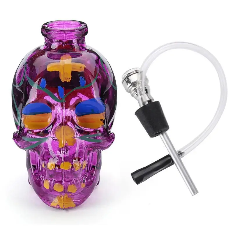 

Universal Body Shape: Skull Tobacco Pipe Smoke Glass Pipe Club Men Reduces Tar Content White Royal Blue