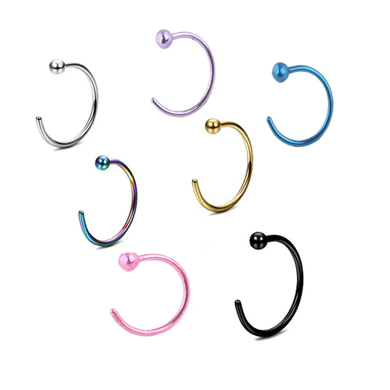 

2Pcs U Shaped Fake Nose Ring Septum Piercing Lip Rings Hoop Gold Silver Color Stud Stainless Steel Punk Body Jewelry For Women