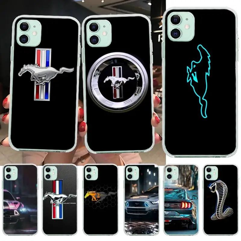 Крутой автомобильный чехол для телефона mustang iPhone 11 pro XS MAX 8 7 6 6S Plus X 5S SE 2020 XR