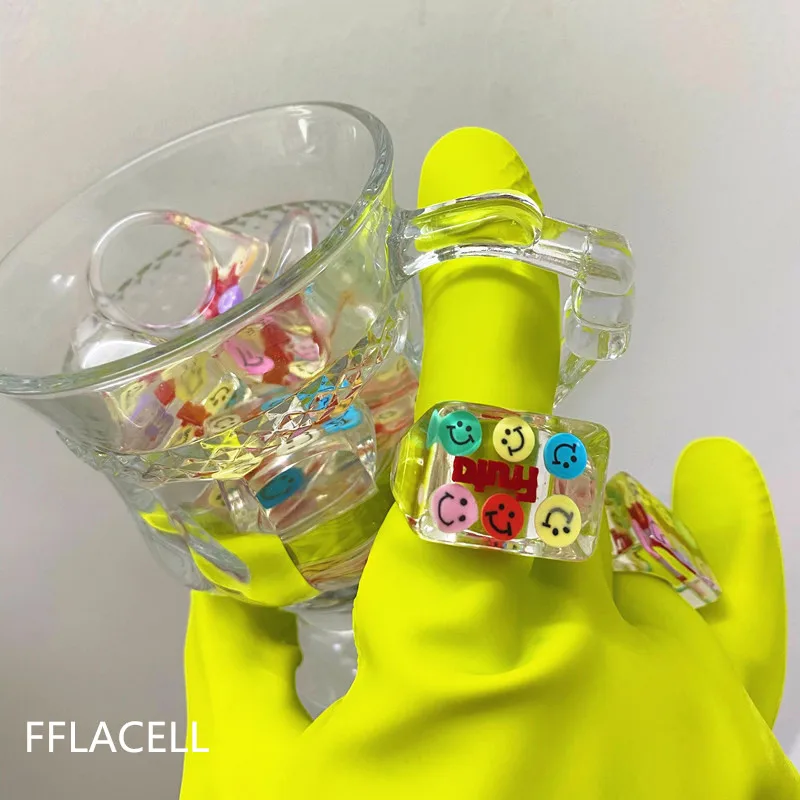 Кольцо FFLACELL с геометрическим узором неправильной формы для женщин и девушек