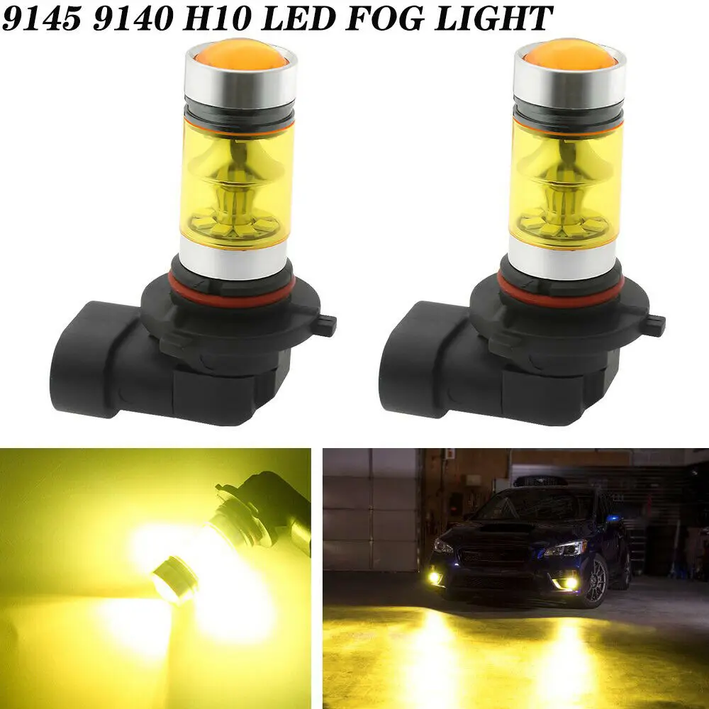 2x H10 9140 9145 для Ford F150 2002 2017 F250 светодиодный туман светильник желтые лампы 100 Вт