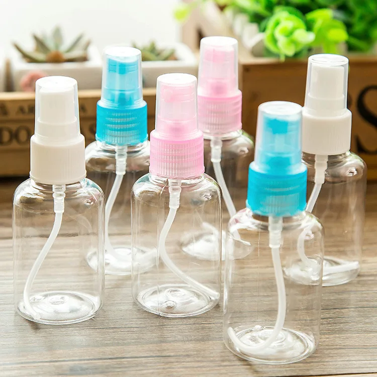 

Lots 50Pcs 50ml Travel Bottle Perfume Bottle Plastic PET Cosmetic Perfume Atomizer Watering Can Portable Travel Bottles