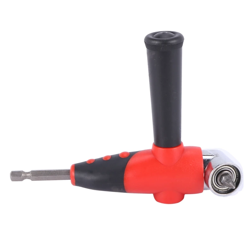 

Hex Shank Power Tool Right Angle Attachment Right Angle Adapter with Removable Handle and 4 Screw Driver