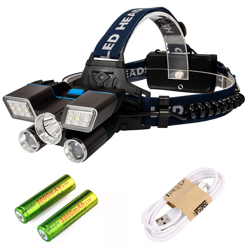 

Налобный фонарь T6, светодиодный, 9 режимов, 600 лм, зарядка по USB