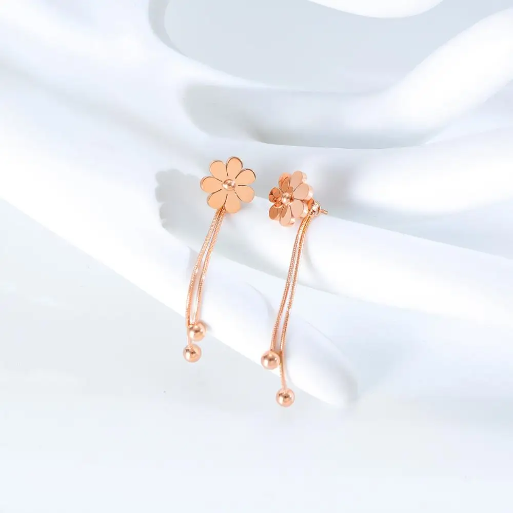 Серьги Hemiston с кисточками и шариками женские серьги покрытием из розового золота