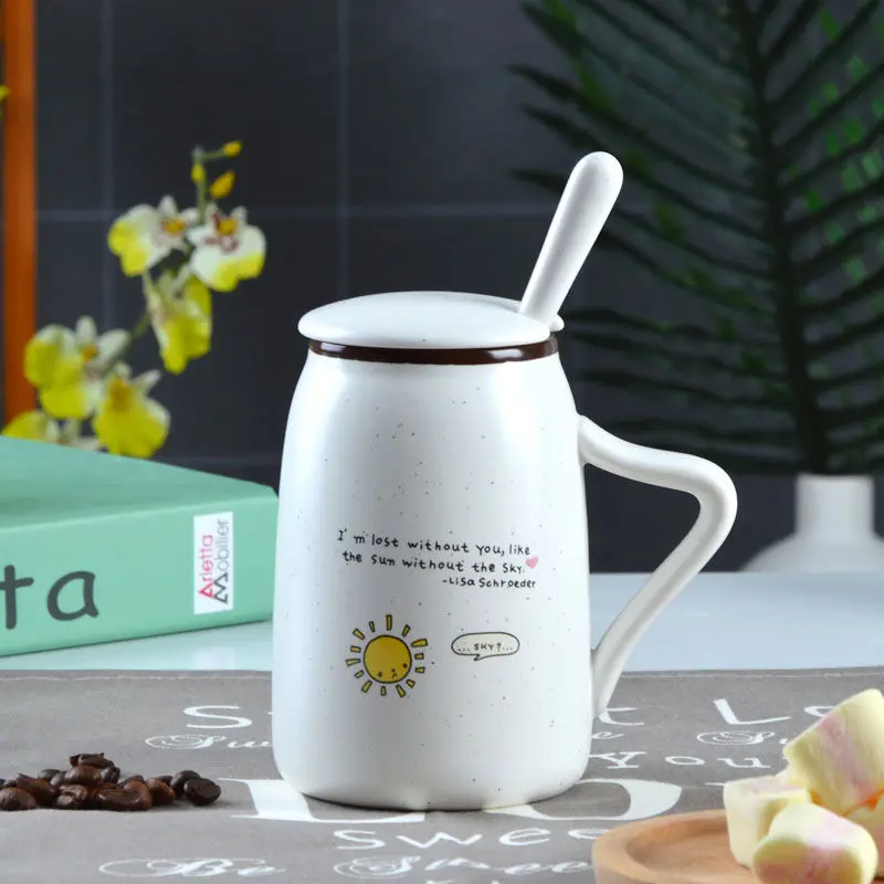 Креативная керамическая Студенческая кружка чашка для кофе молока пары большая