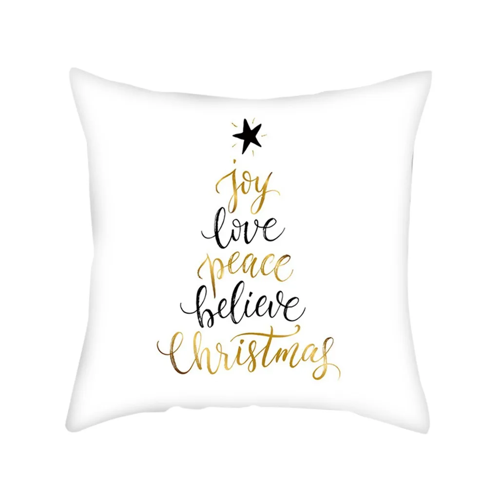 Рождественская искусственная декоративная подушка чехол для мопса собака