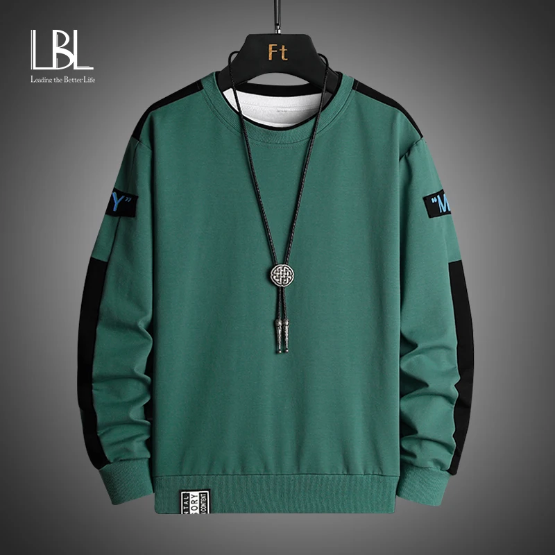 LBL 2021 новые осенние однотонные повседневные мужские толстовки с капюшоном Модные