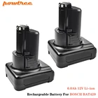 Литий-ионный аккумулятор Powtree 2607336013 Ач 260733601 Ач 12 В для BOSCH BAT411 BAT420 BAT412A BAT413A 70745GOP