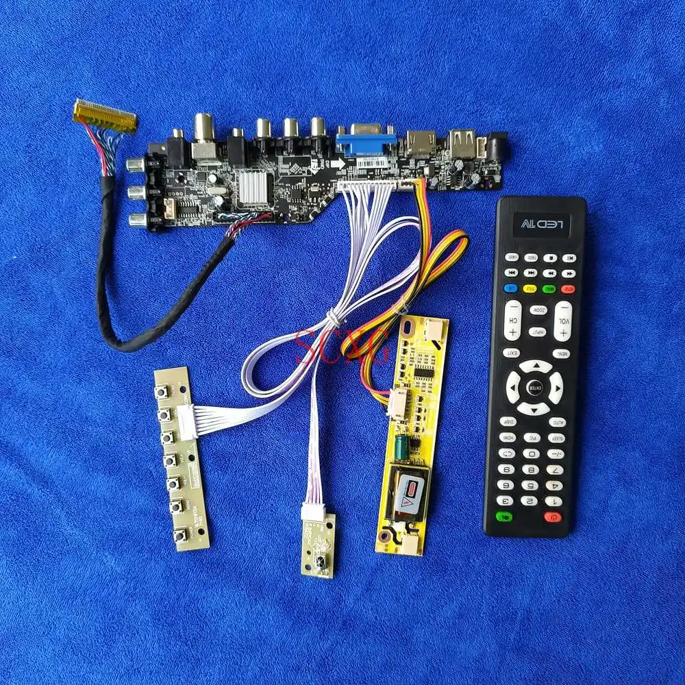 

Fit LQ150X1LAM3/LQ150X1LAP5/LQ150X1LH5C KIT DVB Digital 2-CCFL Controller Board 1024*768 HDMI-compatible VGA AV USB LVDS 30-Pin