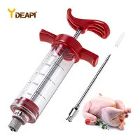 ydeapi high quality professional meat marinade injector flavor syringe for poultry turkey chicken grill cooking bbq tool