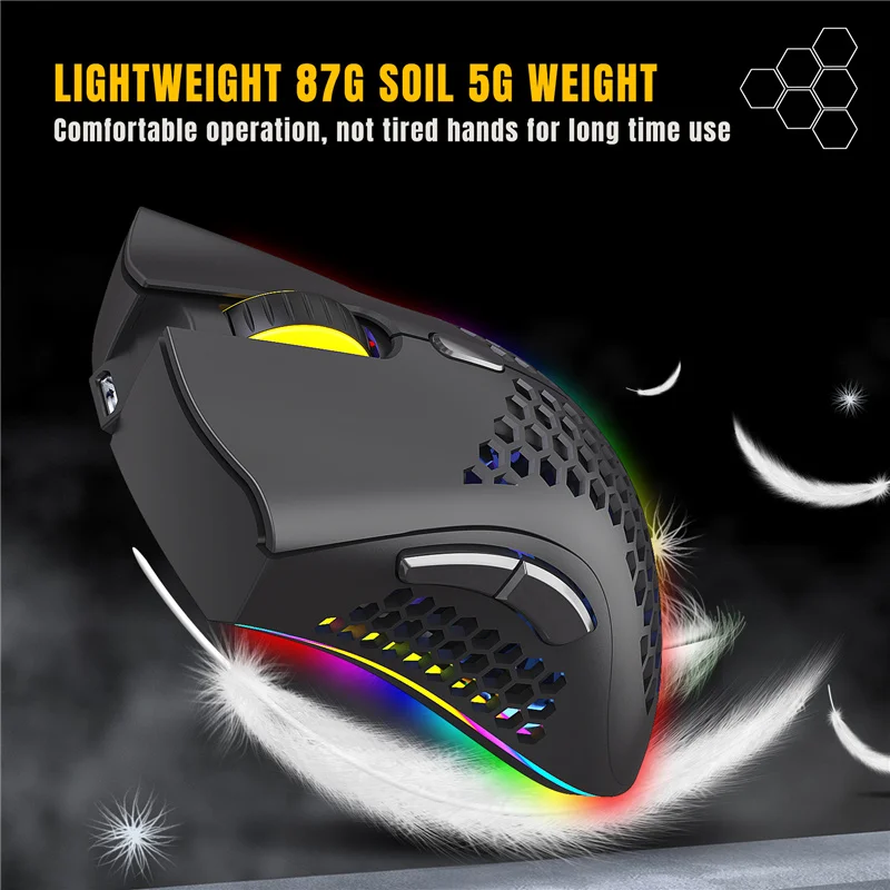 Беспроводная RGB-мышь с эффектом света 2 4 ГГц | Компьютеры и офис