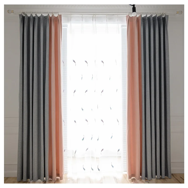 Занавески из хлопка и льна в европейском стиле затемняющие занавески для