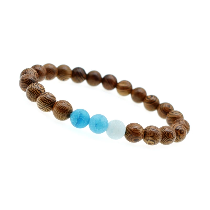 Браслет с бусинами из натурального камня 8 мм|Плетеные браслеты| |