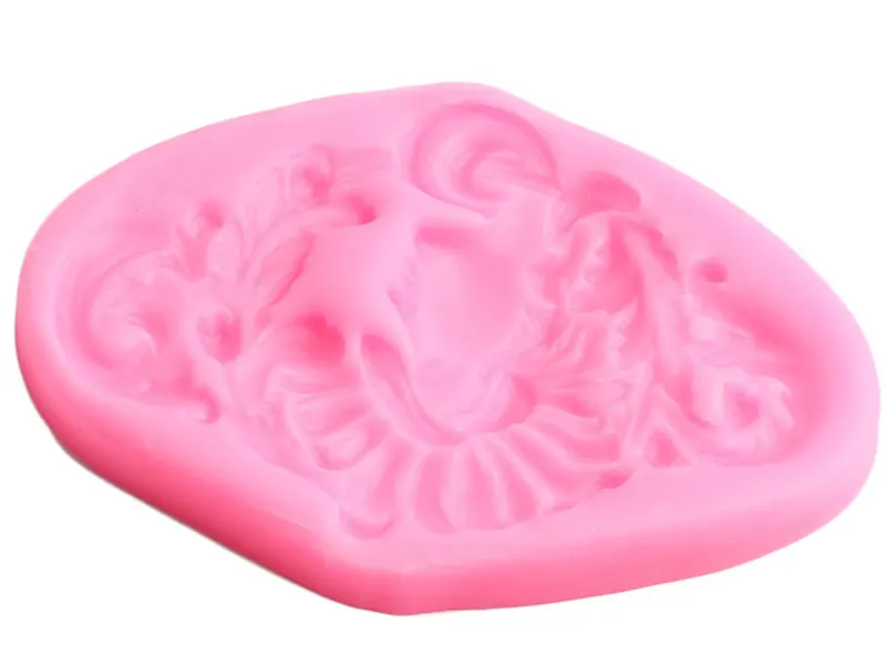 Scroll Leaves Relief Border Silicone Molds Goddess Candy Chocolate Gumpaste Mold DIY Cupcake Topper Fondant Cake Decorating Tool