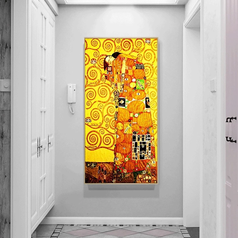 Настенная картина Поцелуй жизни Gustav Klimt Картина на холсте для гостиной прихожей