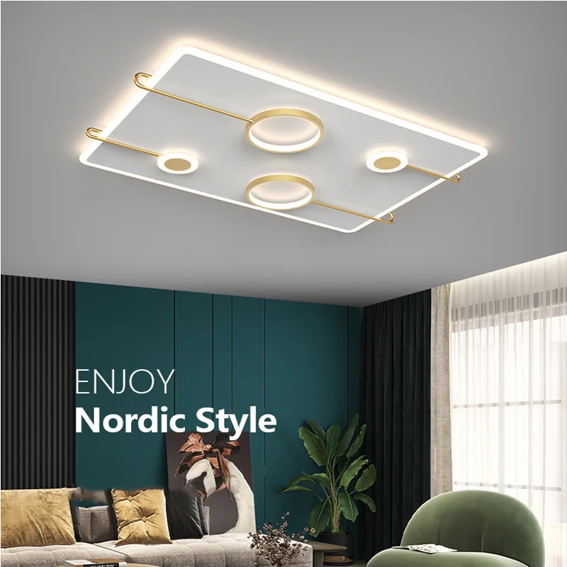 

Nordic modern minimalist ceiling lamp atmospheric living room lamp bedroom master bedroom warm and romantic round led minimalist