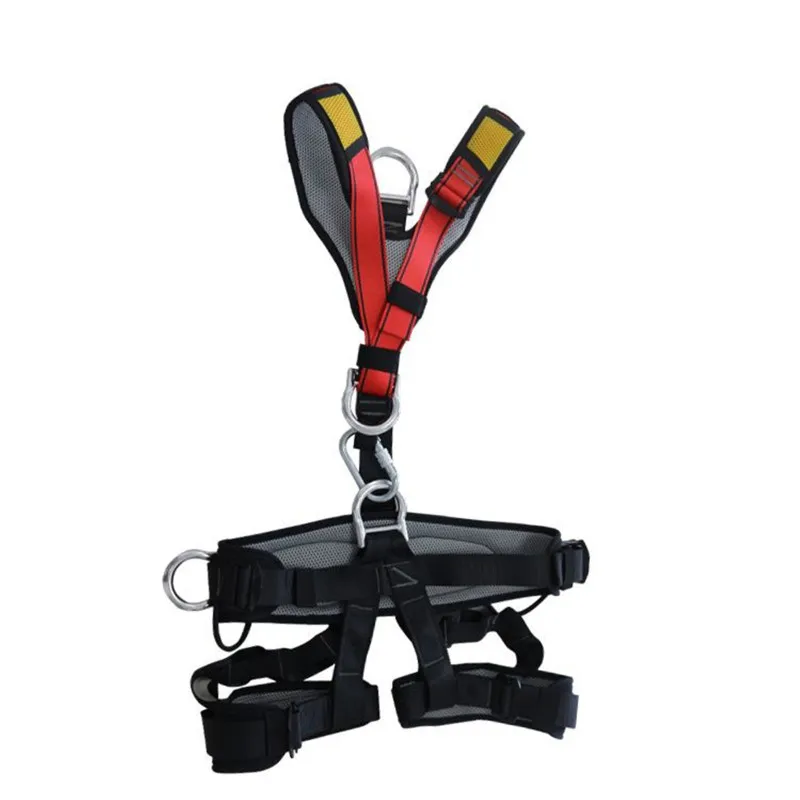 Mountaineering Safety Belt Downhill Aerial Work Protection Equipment Outdoor Expansion Rappelling Climbing Belt Fullbody Harness