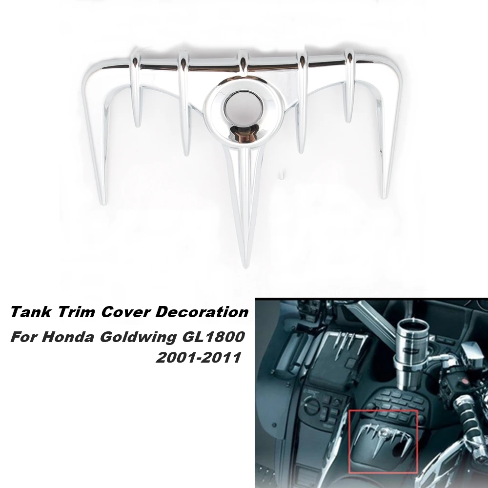 

Chrome Motorcycle Fuel Tank Cap Key Panel Decoration For Honda Goldwing GL1800 2001-2011