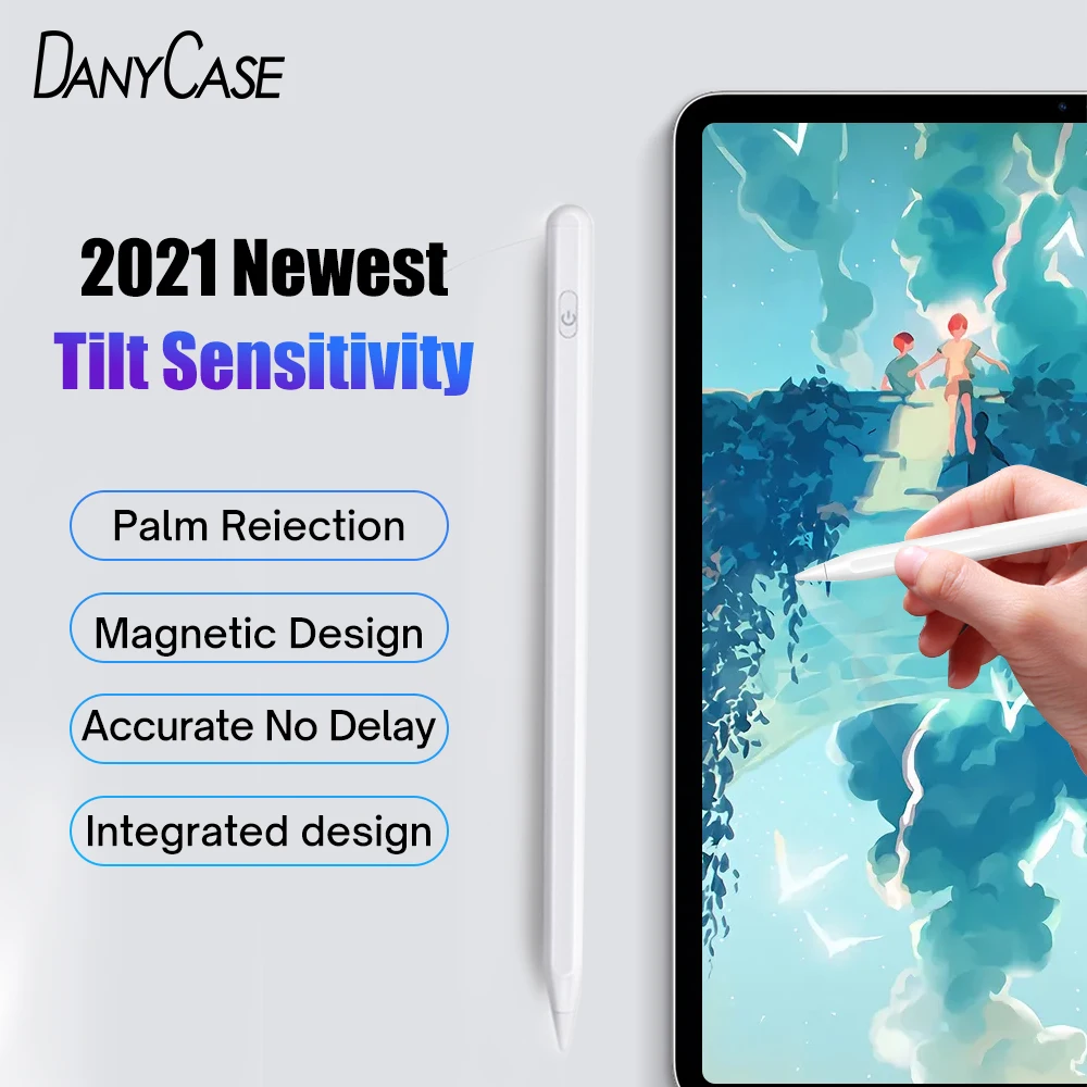 Active Stylus iPad Pencil For Mini 6 With Palm Rejection for Apple Pencil 1 2 iPad Pen Pro 11 12.9 Air 4 9th 10.2 2018-2021 애플펜슬