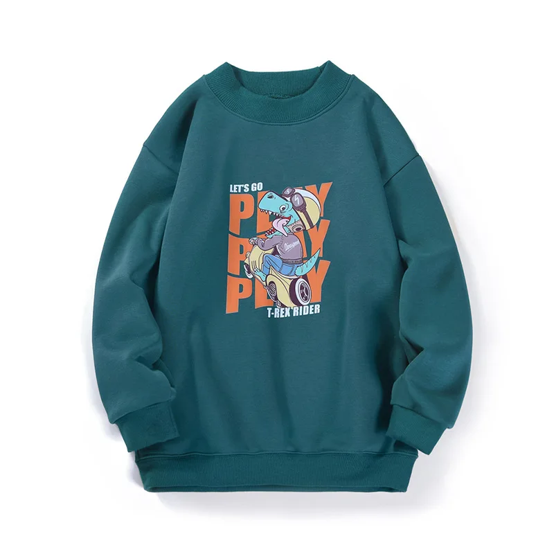 

Fashion Dinosaur Spring New Boys Sweatshirt Baby Boys Clothing Children Cotton Kids Cartoon Print Hoodies Kids Clothing 4-10 Y