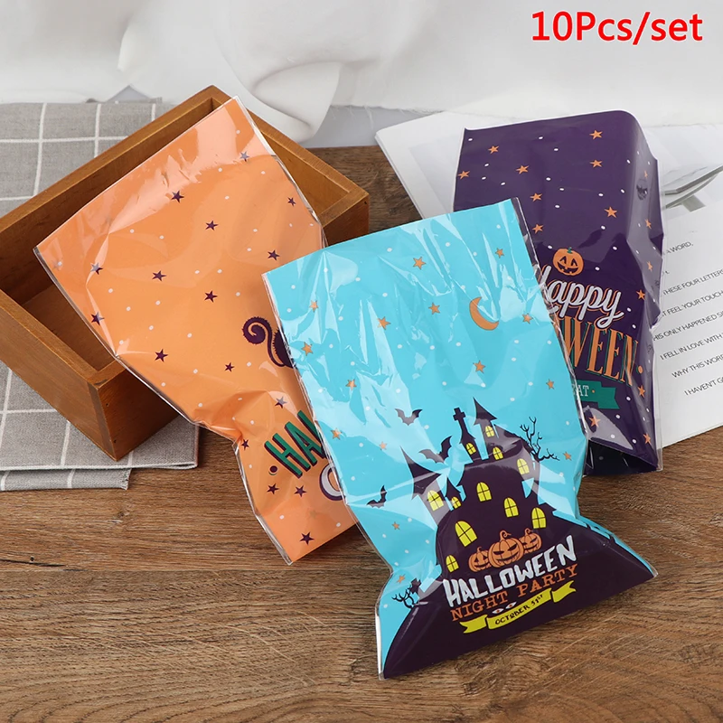 10 шт. Тыква призрак пластиковый пакет для конфет выпечки печенья сумки Хэллоуина