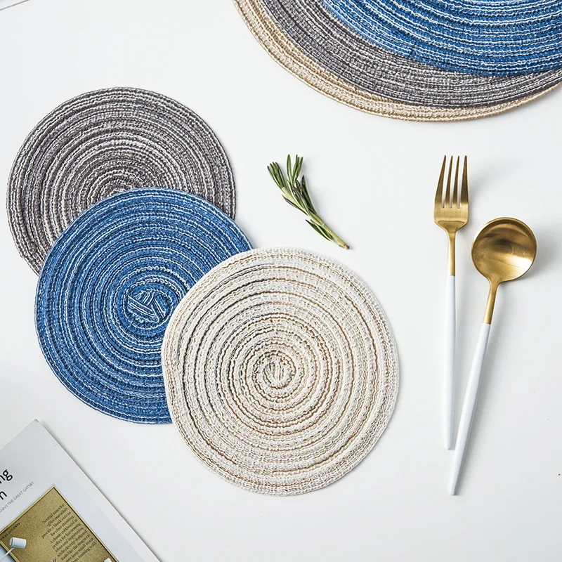 38 см Отель Ресторан круглый рами placemate японский анти скальдинг теплоизоляционная