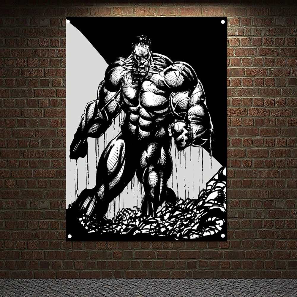 

Muscular Hunk Flag Wall Hanging Man Body Building Tapestry Canvas Painting Gym Decor Exercise Fitness Banner Poster Wallpapers 3