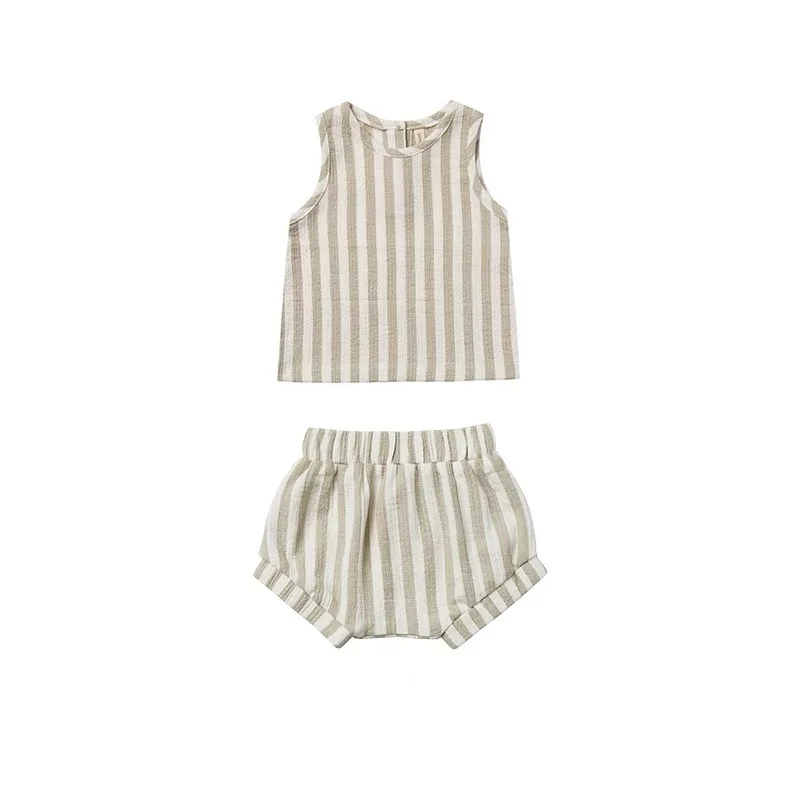 

Kids Clothes Sets 2021 New Summer QM Brand Boys Girls Cute Fashion Tops and Shorts Baby Child Cotton Clothing Sets