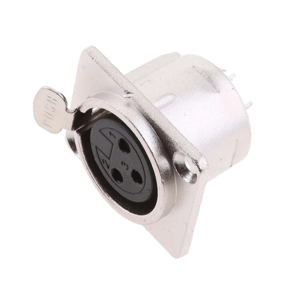 

5pcs Support Panel XLR Metal Panel Mounting Connector Adapter 3 Pin