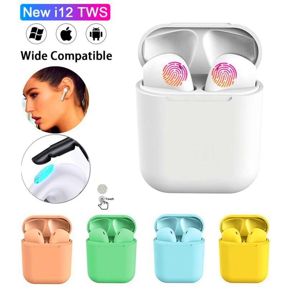 

With Boxed And Native Shipi12 InPods 9-color TWS In-Ear Wireless Bluetooth Headset i12 inPodTouch AirpodHIFI Sound Quality