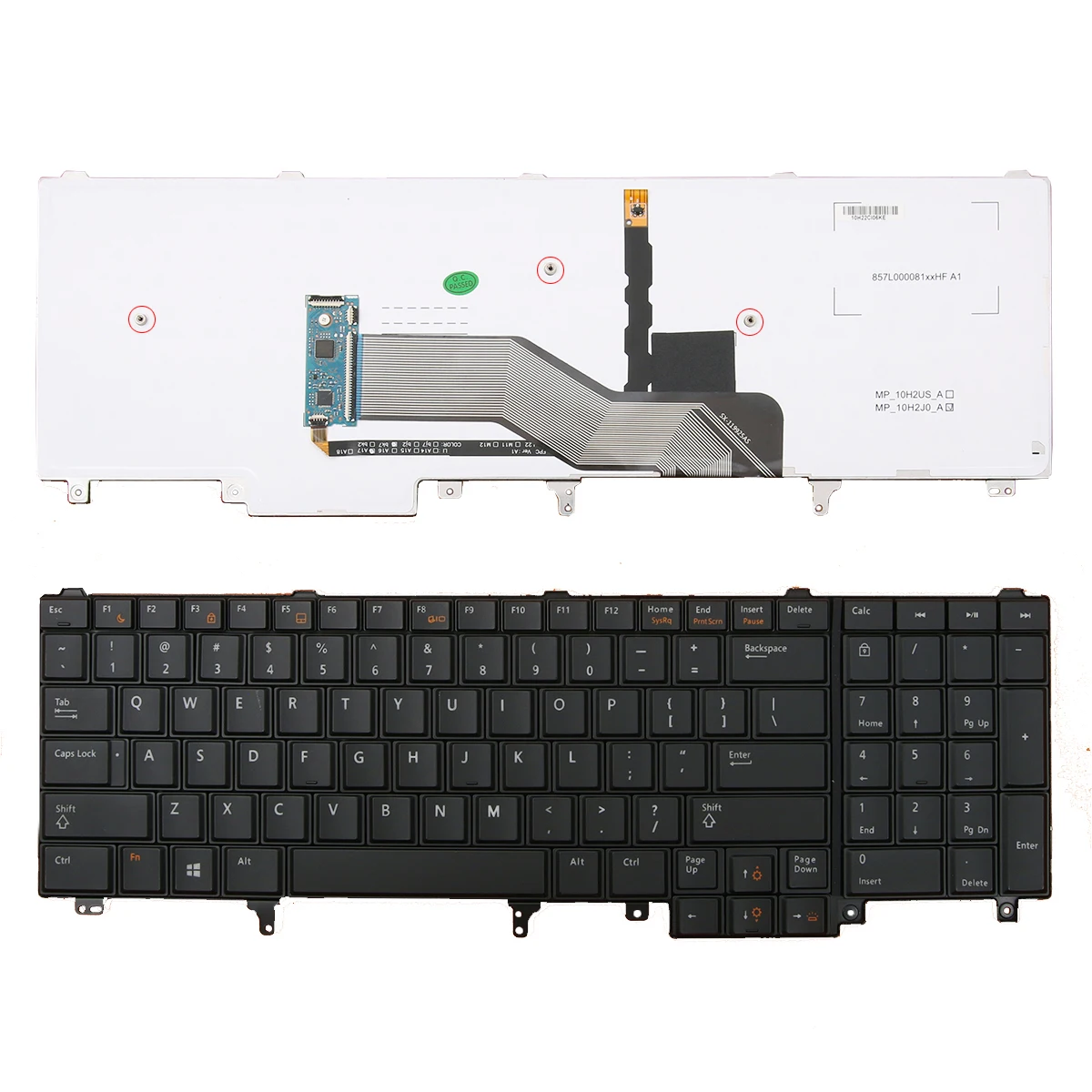 

Клавиатура с подсветкой для Dell Latitude E6520 E5520 E5530 E6530 E6540 M4700 M6700 E5520M M4600 M6600 M6800 US