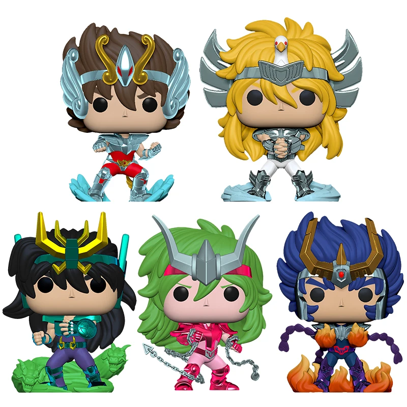 

Japan original pop Japanese comic saint Seiya surrounding anime figure Ikki Purple Dragon Glacier Akun ornament doll