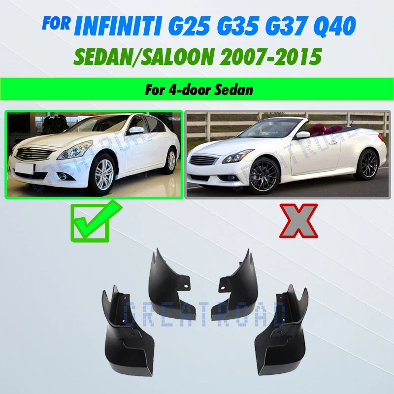 

Автомобильные брызговики для Infiniti V36 G25 G35 G37 Q40 2007-2015 брызговики брызговики передние задние 2010 2011 2012 2013