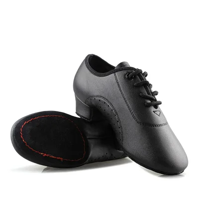 Size 38 Профессиональная черная обувь для латинских танцев для мальчиков - Цвет: Size 38
