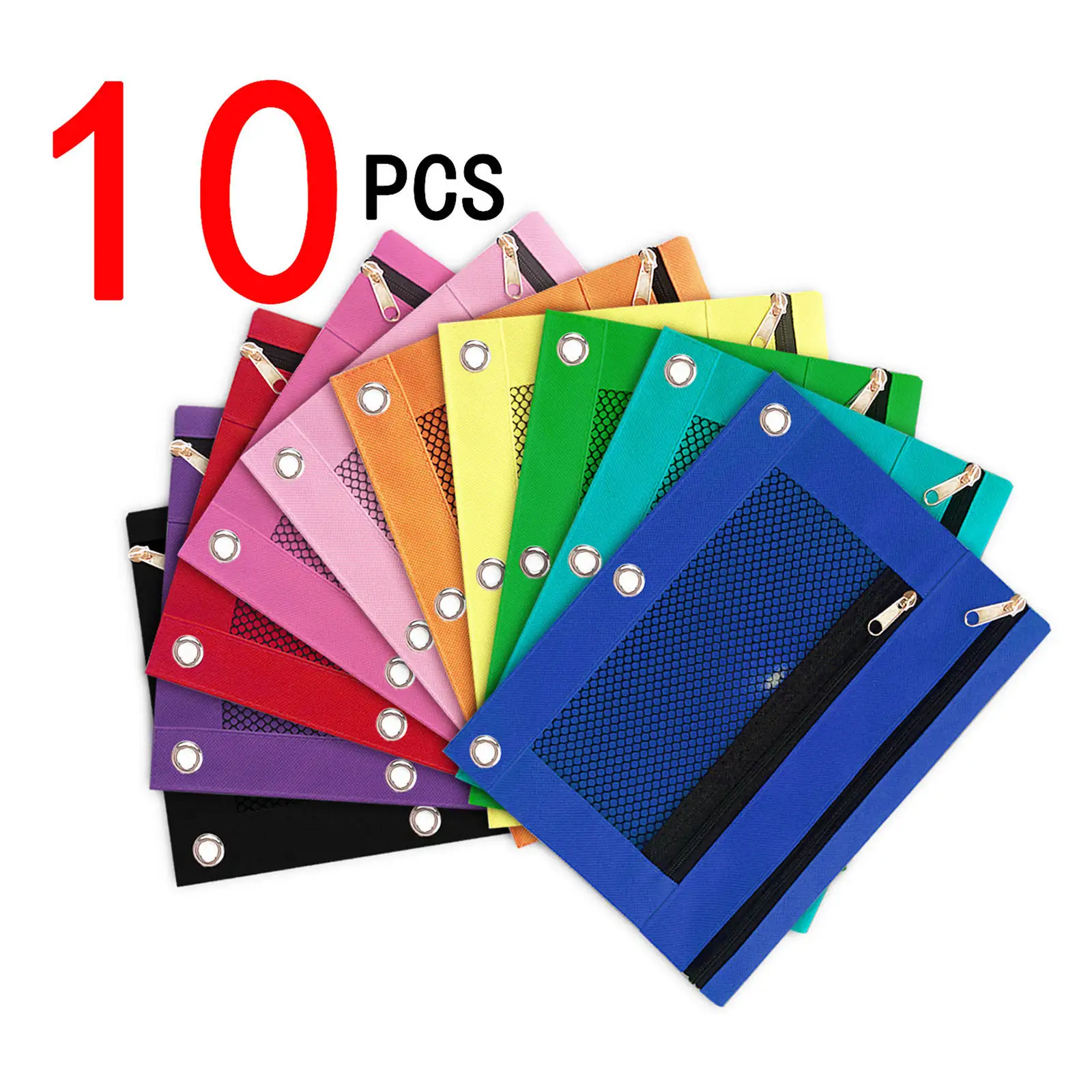 

10Pcs Large Pencil Case Big Capacity Pouch Pen Holder School Supplies Stationery Makeup Bag Storage for Home Girls Boys Adults