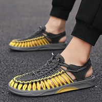 man high quality new summer fashion leisure sandals male non slip beach weaving slippers hombre outdoor low heel casual sandals