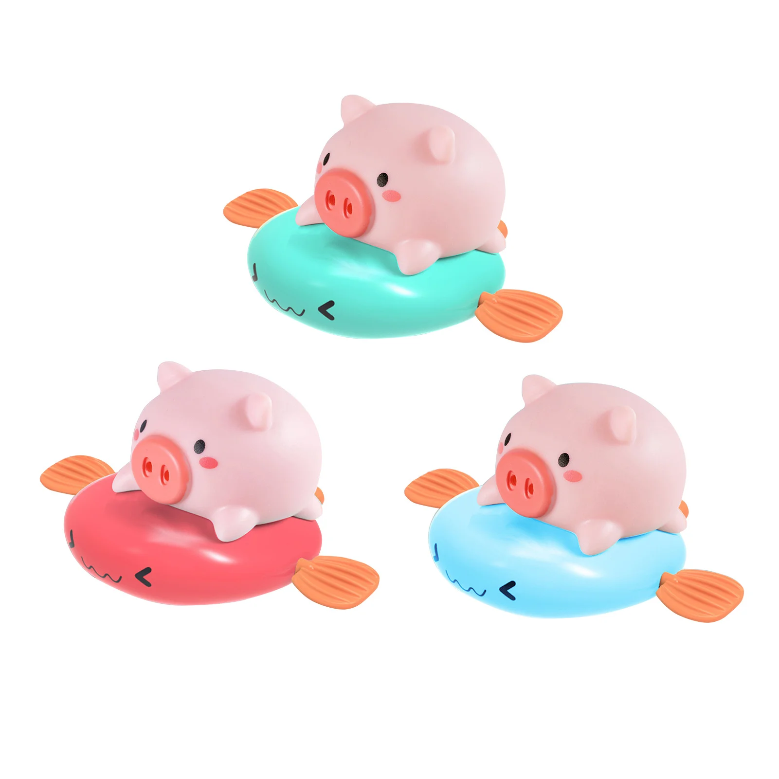 

New Cute Cartoon Animal Pull Bath Toy Classic Pig Baby Infant Water Swim Turtle Wrap-up Chain Clockwork Kids Beach