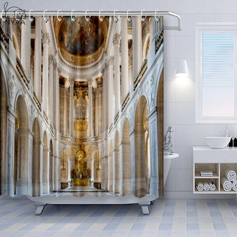 Арт-занавеска для душа Версаль s церкви занавеска ванной из полиэстера красивая
