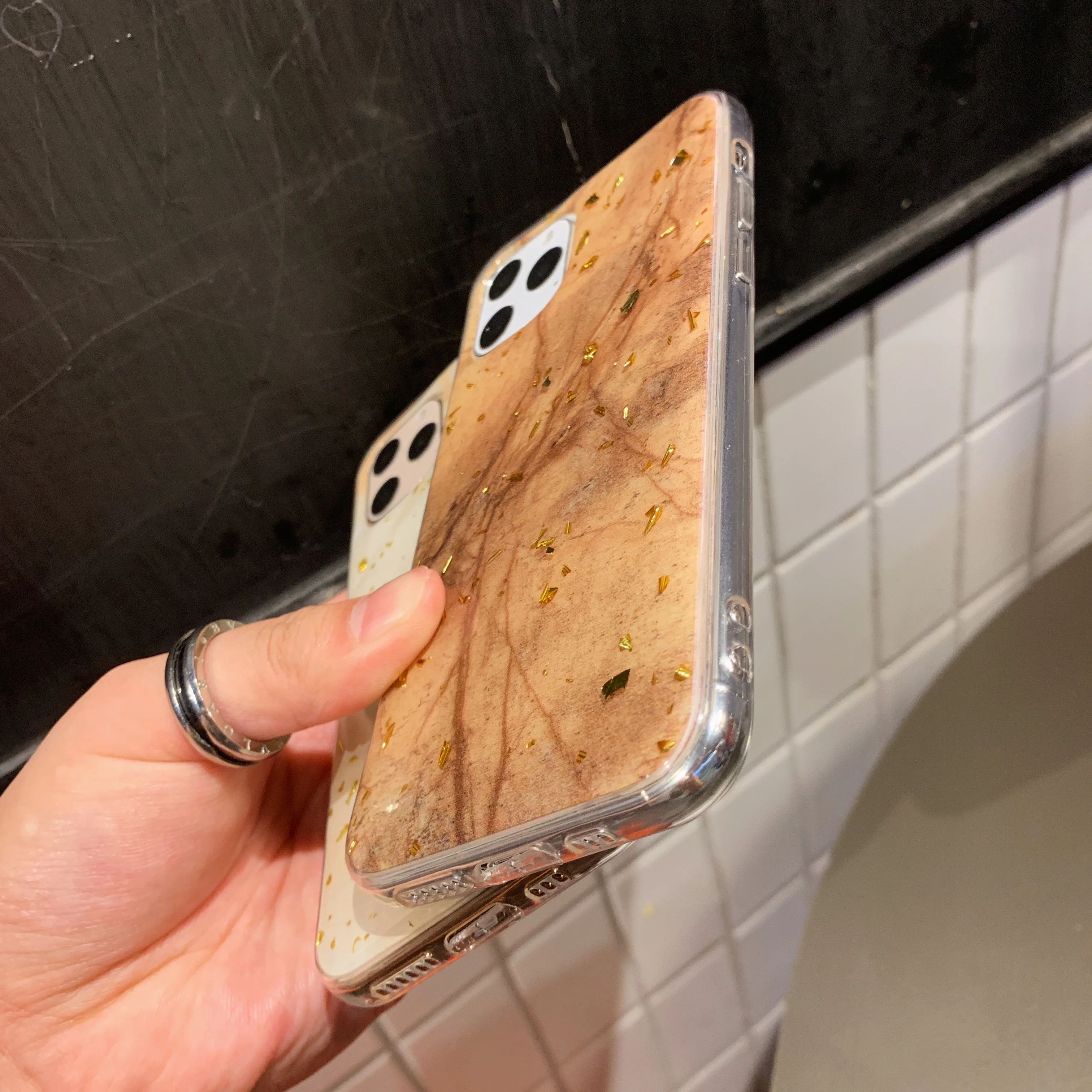 Bling Glitter Gold Foil Marble Sparkle Sequins Soft Clear Silicone TPU Case Cover For iPhone 6 6s 7 8 Plus 10 X XS XR 11 Pro Max |