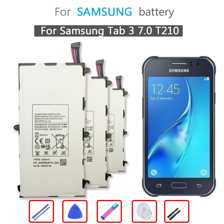 

Аккумулятор для планшетного ПК T4000E, для Samsung Galaxy Tab 3 7,0 ''SM-T210 T211 T215 T217 T2105, оригинальный аккумулятор + Инструменты