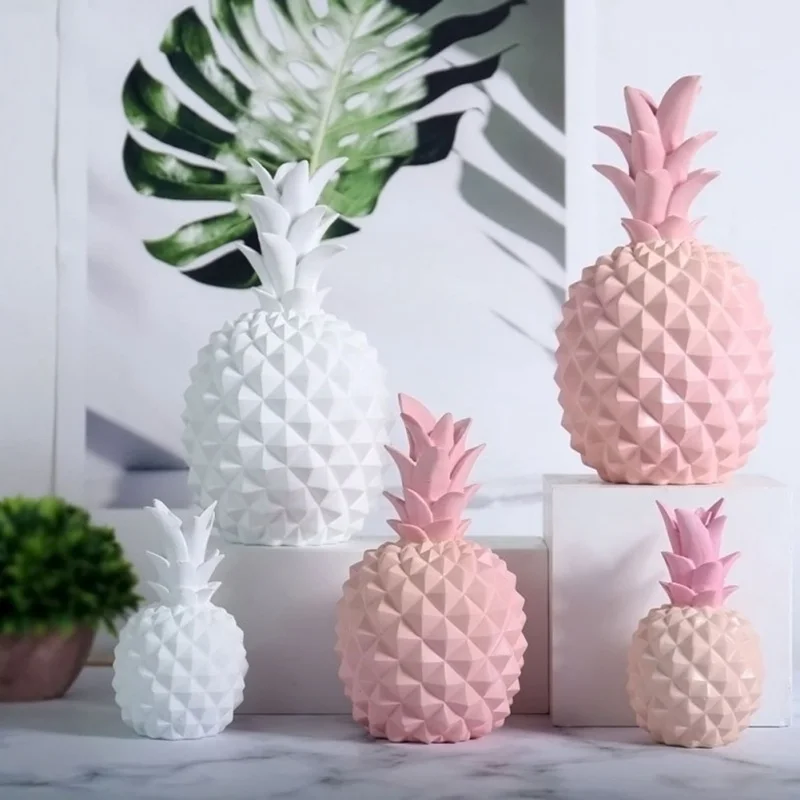 

Creative Jelly Color Pineapple Ornaments Resin Kids Gift Piggy Bank Piggy Fruit Cute Girls Present Home Decoration Accessories