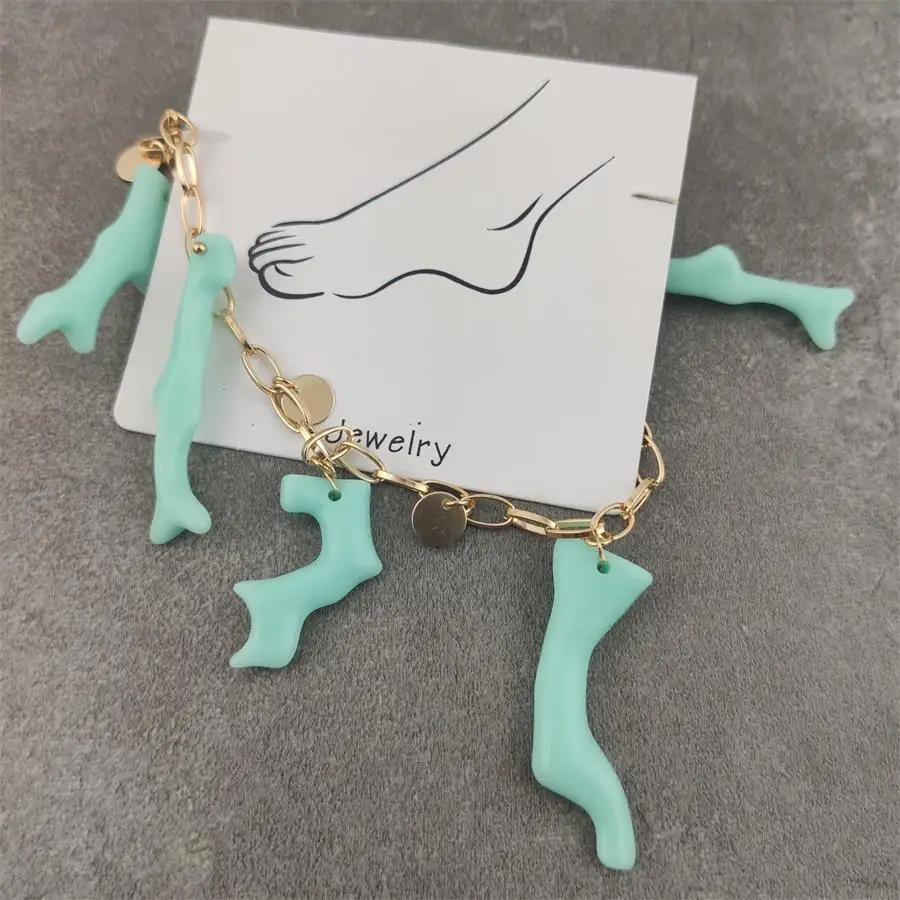 Браслеты на ногу в богемном стиле женские анклеты ручной работы с металлическими