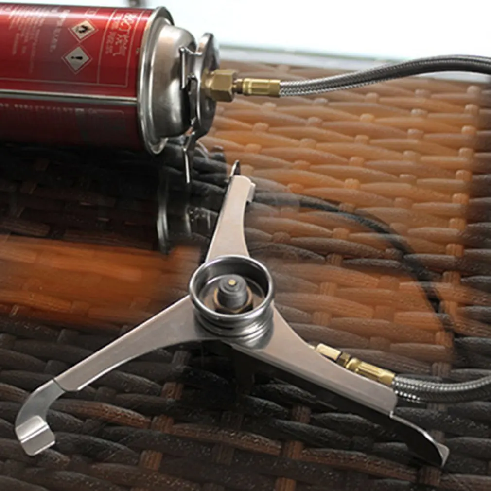 

Camping Stove Adapter Tank Cooking Connector Conversion Picnic Gas Stove Transfer Head Lengthened Link Split Outdoor Foldable