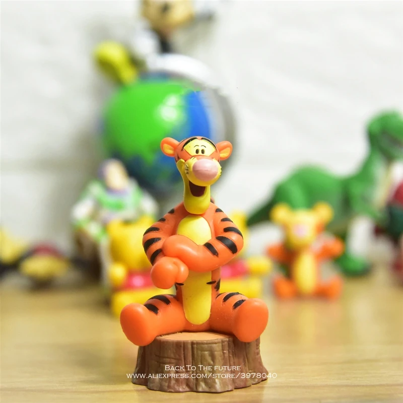 Disney Winnie the Pooh Tigger 9 см фигурка коллекция украшений аниме статуэтка детская игрушка