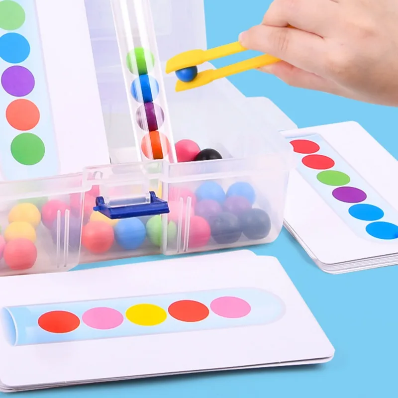 

Kids Clip Beads Test Tube Toy Children Logic Concentration Fine Motor Training Game Montessori Teaching Aids Educational Toy