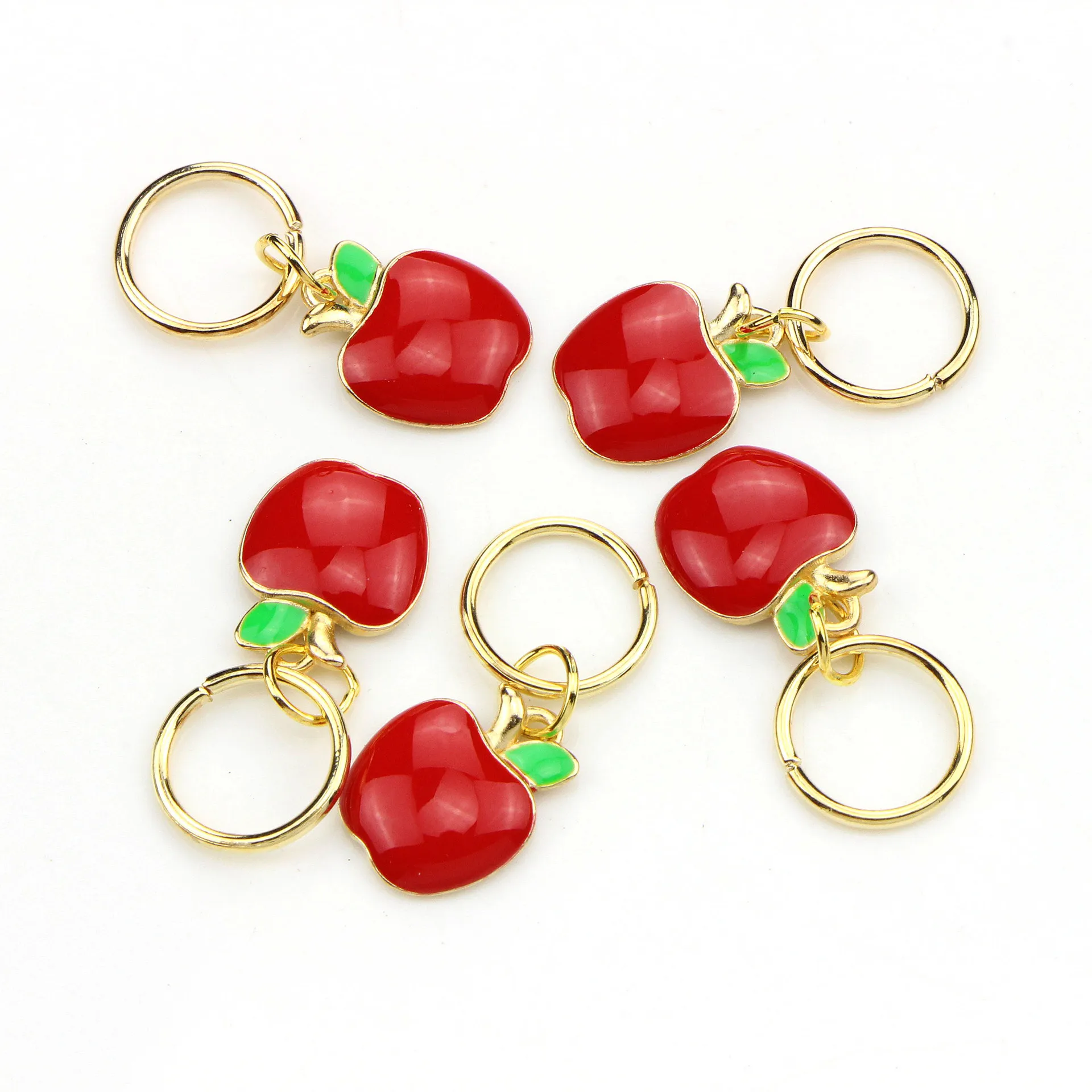 50 штук пакет Золотое рождественское яблоко кольцо для волос коса дреды из бисера