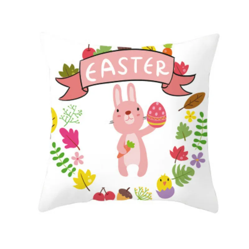 Посуда наволочка для подушки Пасхальная мультяшный кролик яйцо напечатанная